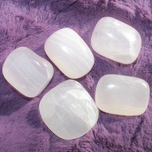 Extra Quality Pink Mangano Calcite Tumble Lot - UV reactive